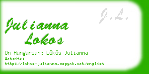 julianna lokos business card